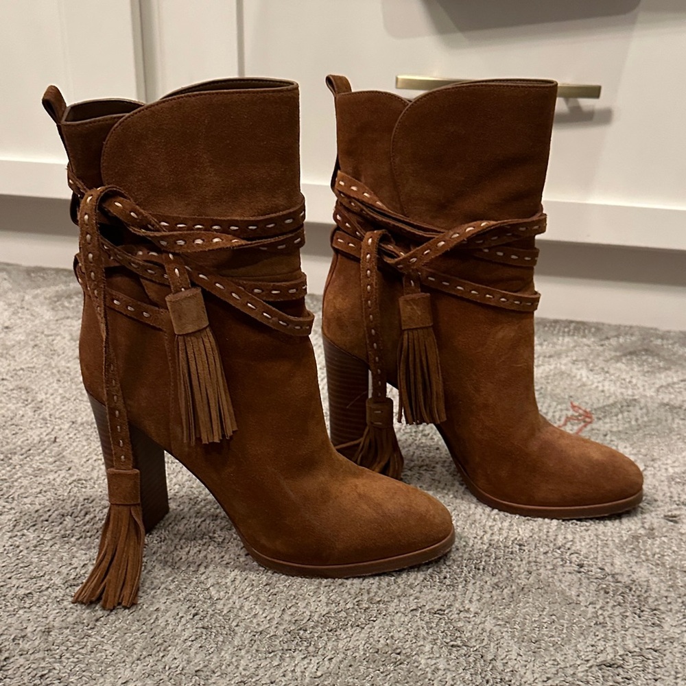 KORS Michael Kors Brown Suede Ankle Boots- a taking down Jan 30th at 5pm